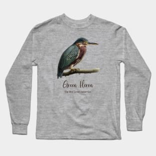 Green Heron - The Bird Lover Collection Long Sleeve T-Shirt